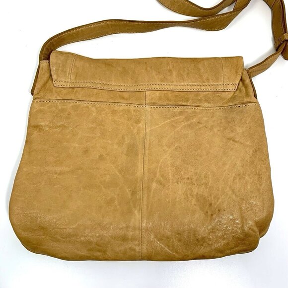 PERLINA New York Handbag Women's TAN Leather Adjustable Crossbody Shoulder Bag - Picture 10 of 16